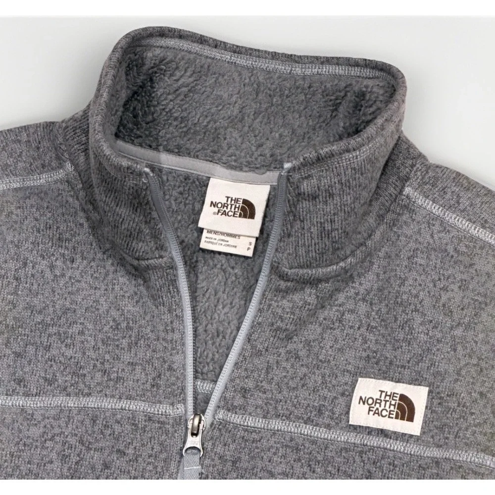 The North Face Men's Gordon Lyons Quarter Zip Fleece‎ Heather Gray Size Small